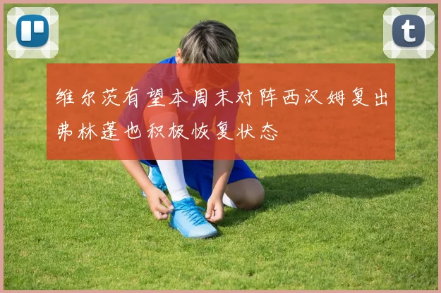 维尔茨有望本周末对阵西汉姆复出弗林蓬也积极恢复状态